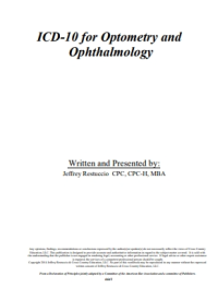 Image of ICD-10 for optometry and ophthalmology