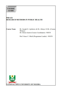 Image of Research methods in public health
